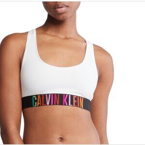 Calvin Klein Intense Power Pride Racerback Bralette White Size L 5491